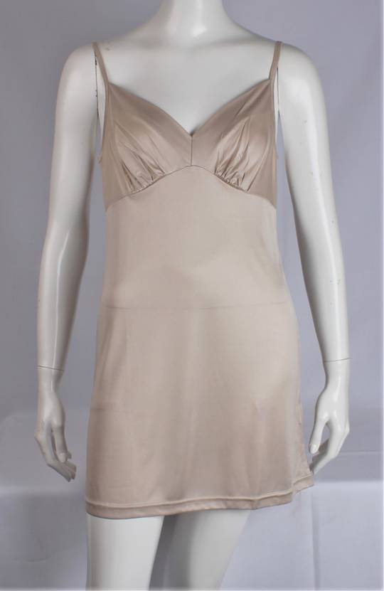 Pure silk shaped lace chemise taupe Code:AL/SILK/3